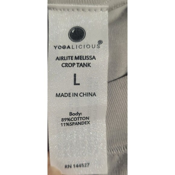 YOGALICIOUS Airlite Crop Neutral Tank Top 3 Pack Size L Yoga Workout Gym NWT $78 - Picture 3 of 5